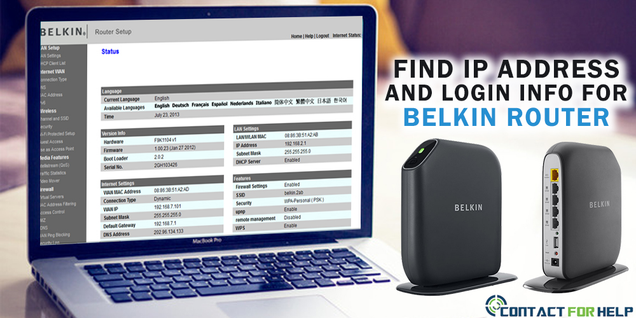 Illustration for article titled How
to Find IP Address and Login Info for Belkin Router